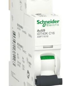 Disjoncteur miniature Acti9 Acti9 iDT40K, 16A Schneider Electric 1 pôles Type C 230V c.a., pouvoir de coupure 4500 A