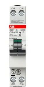 Disjoncteur miniature S200C S200C, 2A ABB 2 pôles Type C, Type C 240V c.a., pouvoir de coupure 6 kA
