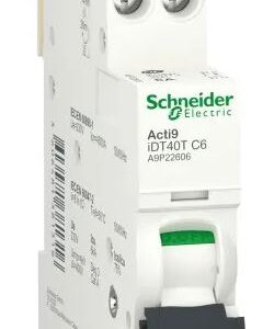 Disjoncteur miniature Acti9 Acti9 iDT40T, 6A Schneider Electric 1 pôles Type C, pouvoir de coupure 4.5 kA