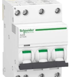 Disjoncteur miniature Acti9 Acti9 iDT40K, 16A Schneider Electric 3+N pôles Type C 400V c.a., pouvoir de coupure 4500 A