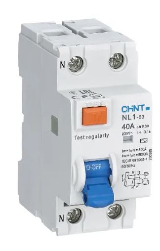 Interrupteur Différentiel CHINT, 2 pôles, Type c.a., 40A, 30 mA NL1 CE, EAC, RoHS