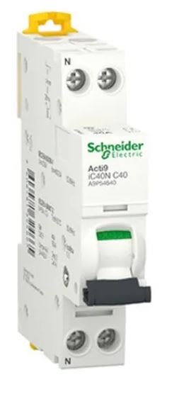 Disjoncteur miniature Acti9 A9P54, 10kA Schneider Electric 1 pôles Courbe C 230V c.a., pouvoir de coupure 10 kA