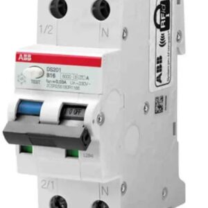 Disjoncteur différentiel magnéto-thermique ABB 2 pôles 10A, sensibilité 300 mA Type C System Pro M Compact