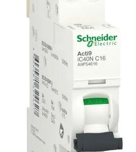 Disjoncteur miniature Acti9 IC40N, 16A Schneider Electric 1 pôles Type C 230V c.a., pouvoir de coupure 10 kA