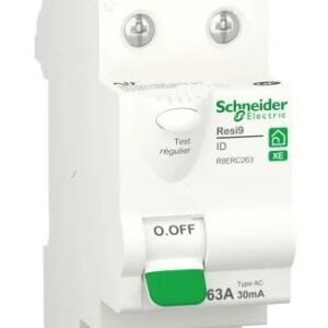Interrupteur Différentiel Schneider Electric, 2 pôles, Type c.a., 63A a.c., 30 mA Resi9 Resi9 XE EN/IEC 61008, NF, CE