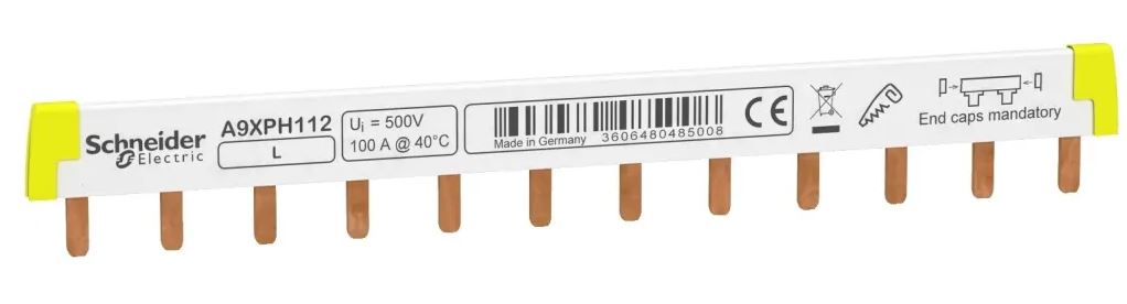 Barre omnibus Schneider Electric 1 Phase, 415 V ac, pas de 18 mm Acti9 Acti9