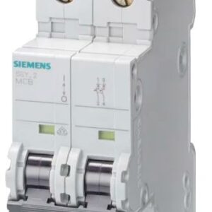Disjoncteur miniature SENTRON 5SY6, 3A Siemens 2 pôles Type C 400V c.a. 72 V c.c., pouvoir de coupure 6 kA