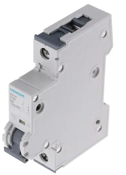 Disjoncteur miniature SENTRON 5SY4, 4A Siemens 1 pôles Type C 400V c.a. 60 V c.c., pouvoir de coupure 10 kA