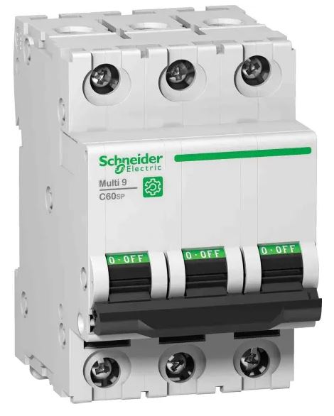 Disjoncteur miniature Multi9 Multi9, 6A Schneider Electric 3 pôles Type D, pouvoir de coupure 20 kA
