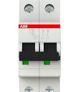 Disjoncteur miniature System Pro M Compact S200, 40A ABB 2 pôles Type C 440V c.a. 125 V c.c., pouvoir de coupure 6 kA