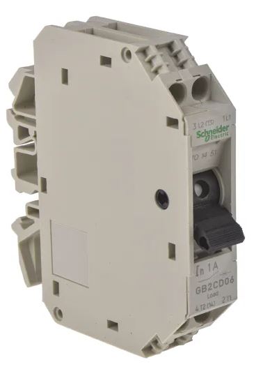 Disjoncteur thermique Schneider Electric, 1A, 1 pôles GB2 TeSys Rail DIN