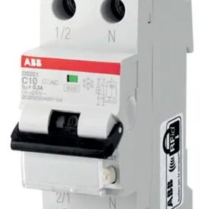 Disjoncteur différentiel magnéto-thermique ABB 1 pôles 16A, sensibilité 30 mA Type C DS201