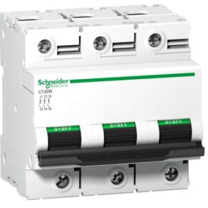 Disjoncteur miniature Acti9 Acti9 C120, 100A Schneider Electric 3 pôles Type C 440V c.a. 375 V c.c., pouvoir de coupure