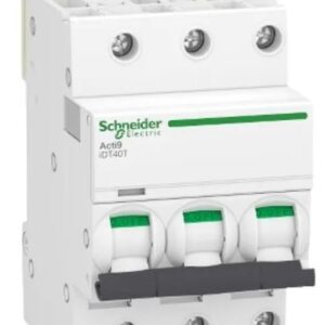 Disjoncteur miniature Acti9 Acti9 iDT40, 10A Schneider Electric 3 pôles Type C, pouvoir de coupure 4500 A