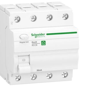 Interrupteur Différentiel Schneider Electric, 4 pôles, Type A, 40A Type A, 30 mA Resi9 R9R RoHS, EN/IEC 61008-2-1