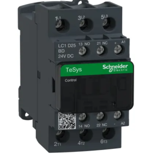 Contacteur série LC1D 3P Schneider Electric, 3 pôles, 11 KW, 3 NO, 25 A 24V c.c. Contrôle moteur, Charge résistive, 24V