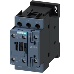 Contacteur série 3RT2 3P Siemens, 3 pôles, 4 KW, 1 NO/1 NF, 9 A 230V c.a. Contrôle moteur, Réversible, 230V c.a.