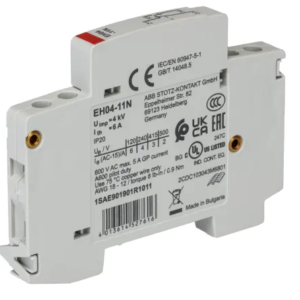 Contact auxiliaire ABB 1 NO/1 NF 1 contacts 6 A Latérale 500V c.a. EH04-11N