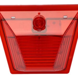 Combiné Balise/Sirène série X10 Midi Eaton, lentille Rouge 230V c.a. IP69 Mural 110 dB @ 1m