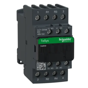 Contacteur série TeSyS D 4P Schneider Electric, 4 pôles, 2 N/O, 2 N/F, 40 A 48V c.c. Contrôle moteur, Charge résistive,