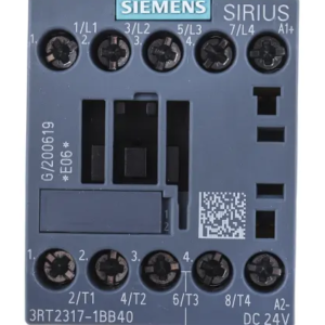 Contacteur 4P Siemens, 4 pôles, 5.5 KW, 4 NO, 12 A 24V c.c. Contrôle moteur, 24V c.c.