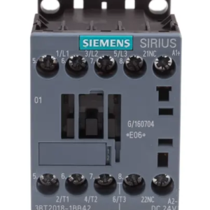 Contacteur série 3RT2 3P Siemens, 3 pôles, 7.5 KW, 3 NO, 16 A 24V c.c. Contrôle moteur, 24V c.c.