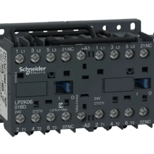 Contacteur série LP2K 3P Schneider Electric, 3 pôles, 3 KW, 3 NO, 6 A 24V c.c. Contrôle moteur, Charge résistive,