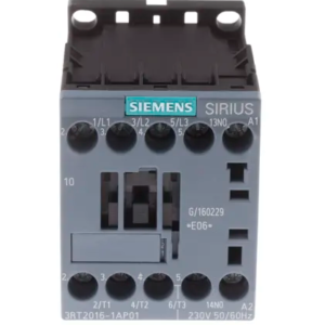 Contacteur série 3RT2 3P Siemens, 3 pôles, 4 KW, 3 NO, 9 A 230V c.a. Contrôle moteur, 230V c.a.