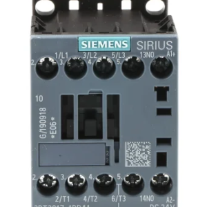 Contacteur série 3RT2 3P Siemens, 3 pôles, 5.5 KW, 3 NO, 12 A 24V c.c., 24V c.c.