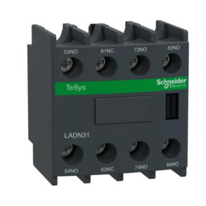 Bloc de contact auxiliaire Schneider Electric Verrouillage à vis 3 N/O, 1 N/F 4 contacts 10 A Montage avant 690V c.a.