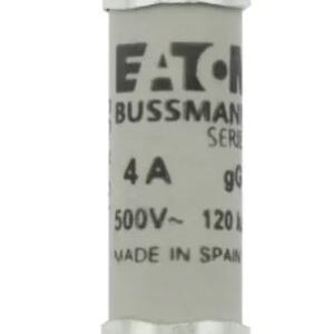 Fusible cartouche, 4A Eaton Type gG/gL Céramique 500V 10 x 38 mm