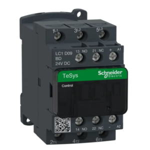 Contacteur série LC1D 3P Schneider Electric, 3 pôles, 4 KW, 3 NO, 9 A 24V c.c. Contrôle moteur, Charge résistive, 24V