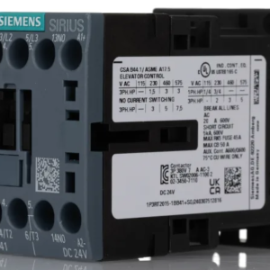 Contacteur série 3RT2 3P Siemens, 3 pôles, 3 KW, 1 NO, 7 A 24V c.c. Contrôle moteur, 24V c.c.