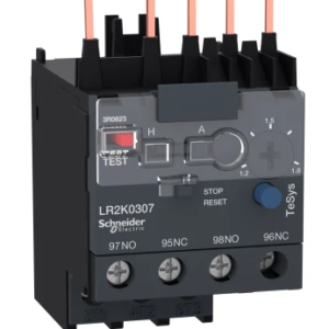 Relais de surcharge thermique Schneider Electric 1.2A, 1.8 A 100 W, 250 V c.c., 690V c.a., 1 NO/1 NF, 1.8A, gamme LR2K