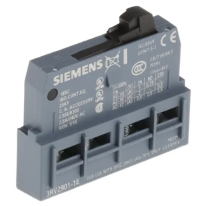 Contact auxiliaire Siemens Vis 1 NO/1 NF 2 contacts 2.5 A 230V c.a. 3RV2
