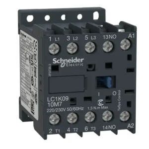 Contacteur série TeSys K 3P Schneider Electric, 3 pôles, 4 KW, 3 NO, 9 A 24V c.a. Contrôle moteur, Charge résistive, 24V