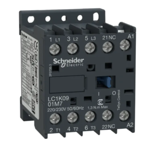 Contacteur série TeSyS K 3P Schneider Electric, 3 pôles, 4 KW, 3 NO, 9 A 230V c.a. Contrôle moteur, Charge résistive,