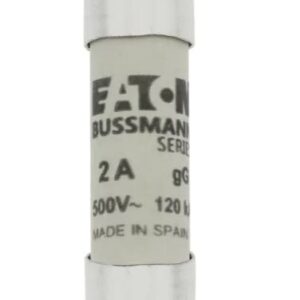 Fusible cartouche, 2A Eaton Type gG/gL Céramique 500V 10 x 38 mm