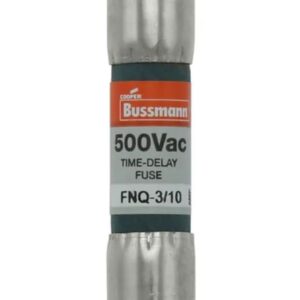 Fusible cartouche, 0.3A Eaton Type Temporisation Laiton nickelé à ressort 500V 0.41 x 0.41 in