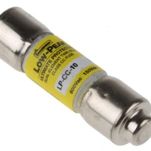 Fusible cartouche, 10A Eaton Type T Mélamine 600V c.a. 10 x 38 mm