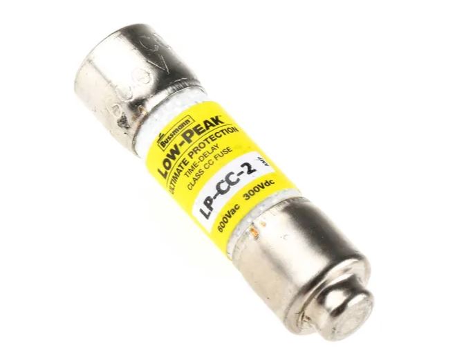 Fusible cartouche, 2A Eaton Type T Mélamine 600V c.a. 10 x 38 mm