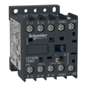 Contacteur série TeSyS K 3P Schneider Electric, 3 pôles, 2.2 KW, 3 NO, 6 A 24V c.c. Contrôle moteur, Charge résistive,
