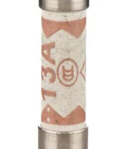 Fusible cartouche, 13A Eaton Type F Céramique 240V c.a. 6.3 x 25 mm