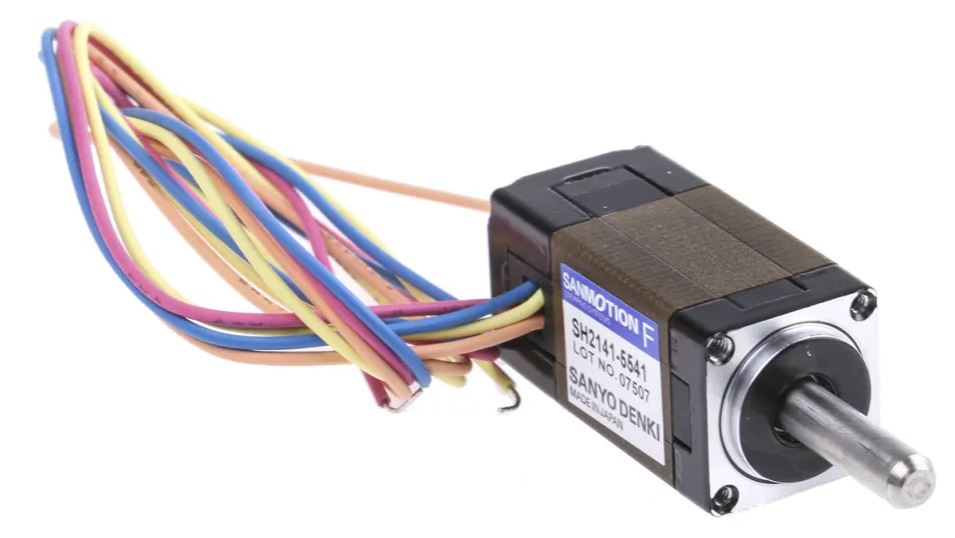 Moteur pas -à-pas SH21 Bipolaire Sanyo Denki 6.5mNm 24V 1.8 ° 14 x 14 mm, dia.de l'arbre 4 mm