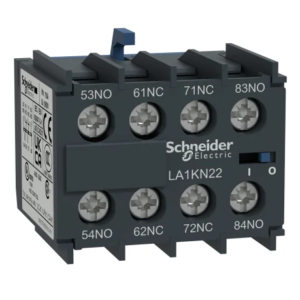 Contact auxiliaire Schneider Electric Verrouillage à vis 2 NF/2 NO 4 contacts 10 A Montage avant 600V c.a. LA1K