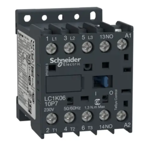 Contacteur série TeSys K 3P Schneider Electric, 3 pôles, 2.2 KW, 3 NO, 6 A 24V c.a. Contrôle moteur, Charge résistive,