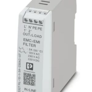 Filtre CEM Phoenix Contact, Rail DIN, 3 A max, 230V c.a. max 50Hz, 60 Hz, Terminaison à Connexion à vis, 1 phases