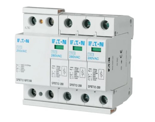 Parafoudre Eaton, 3 phases, 12.5 kA, 1.5 kV xPole - SPBT12 Rail DIN