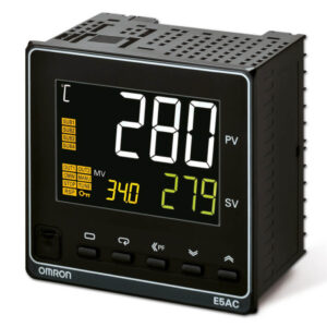 Régulateur de température PID Omron E5AC Panneau On-Off, 1 sorties 2 entrées, Relais 240V c.a.