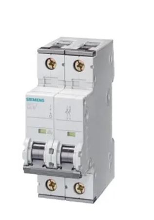 Disjoncteur miniature SENTRON 5SY7, 16A Siemens 2 pôles Type C 400V c.a. 72 V c.c., pouvoir de coupure 5 kA